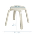 thumbnail image 2 of ECR4Kids Bentwood Stackable Stools, 12in Seat Height, Classroom Furniture, White Wash, 6-Piece, 2 of 9