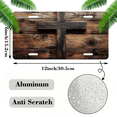 thumbnail image 2 of 1 Pcs 2D Flat License Plate Covers & Frames, Wooden Cross For Decorative Front, Waterproof For Decoration Aluminum License Plate Covers & Frames Cover For Men Women, 12" X 6", 2 of 7