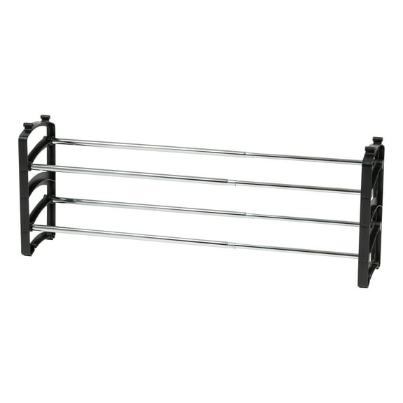 IRIS USA 2-Tier 10 Pair Slim Extendable and Stackable Metal Shoe Rack