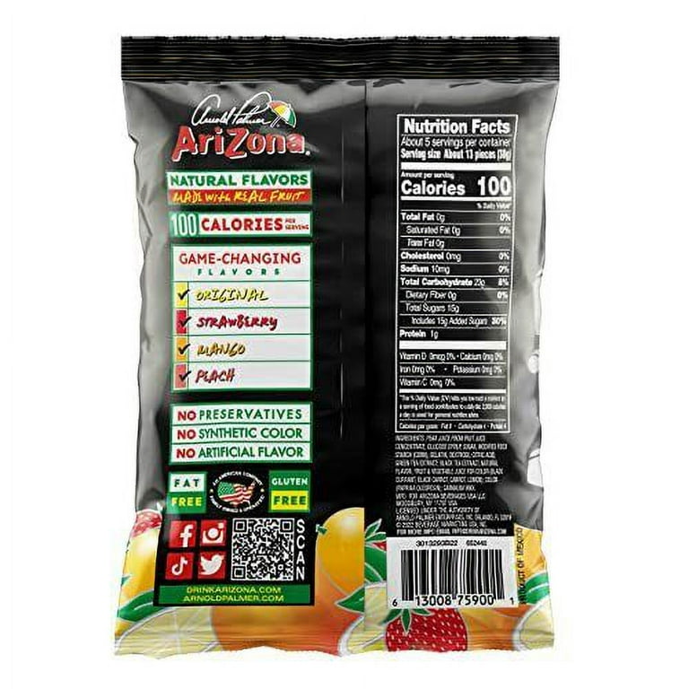 Arizona Arnold Palmer Half and Half Fruit Snacks, Gluten Free Arizona Arnold Palmer Half and Half Fruit Snacks, Gluten Free