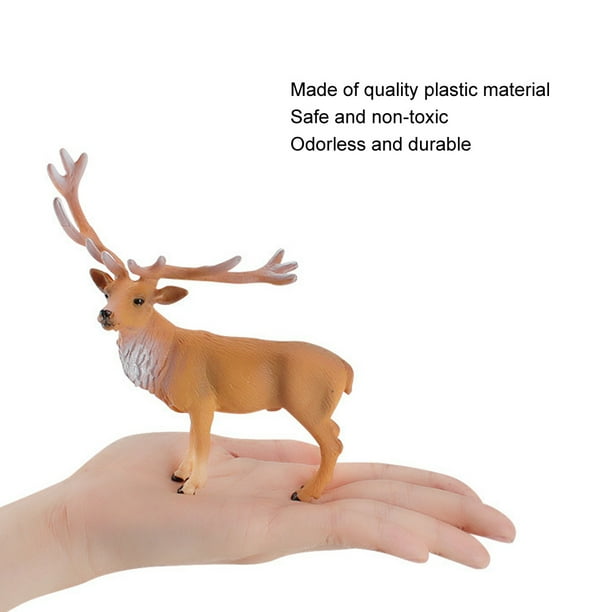 Estatua de animal, simulación de ciervo rojo macho, juguete para niños, modelo animal de simulación, máxima comodidad