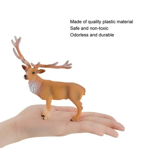 Estatua de animal, simulación de ciervo rojo macho, juguete para niños, modelo animal de simulación, máxima comodidad