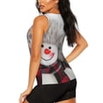 thumbnail image 3 of Fotbe Christmas Snowman With Hat Blusas Sin Mangas para Mujer – Estilo Casual, Corte Suelto, Slim-Fit, Cuello Redondo Deportivo, Tops de Verano para Gimnasio y Yoga-Medium, 3 of 7