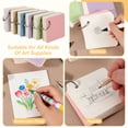 thumbnail image 6 of Uxcell Mini Watercolor Sketchbook, 3.15 x 3.15" 55 Sheets/110 Pages Portable Square Travel Watercolor Notebook 230GSM (107lb) Detachable Painting Sketch Book Art Sketchbook, Khaki, 6 of 6