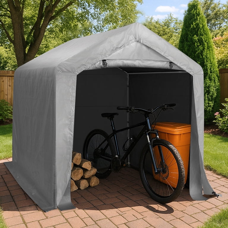 Zimtown 6x6 Foot Heavy-Duty Metal Carport – Portable Garage with