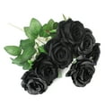thumbnail image 2 of Visland Artificial Flowers Fake Rose Silk Flower Black Rose for DIY Wedding Birthday Shower Party Garden Floral Arrangement, 2 of 3