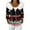 Multicolor, variant on Women's Fashion Casual Sweater Zipper Cardigan, Christmas Striped Print Plush Hooded Jacket for Festive Seasonal Outfits and Comfort,Black,L