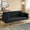 Black|Velvet, variant on Aukfa Curved Arm Futon Convertible Sofa Bed for Home Office, 2 Pillows, Tufted Back, Velvet, Pink