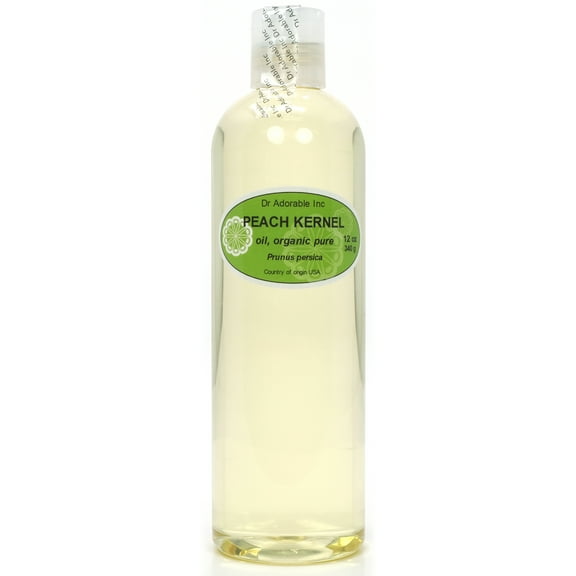 Dr Adorable - 12 oz - Peach Kernel Oil - 100% Pure Cold Pressed Organic Natural