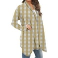 thumbnail image 5 of Dxzfnsa Womens Lightweight Casual Jacket 2025 Plaid Long Sleeve Shacket Fleece Lined Hooded Jackets Warm Coat Fall Clothes for Women,Yellow-XL, 5 of 6