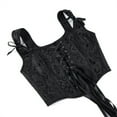 thumbnail image 6 of Hpapadks Corset Belts for Women Vintage Adjustable Straps Front Lace Up Bustier Bodysuit Slim Fit Floral Embroidery Patterns Corset Belt Halloween Black, 6 of 7