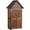 Brown (16.5"D x 36.8"W x 67.1"H), variant on Aivituvin Outdoor Storage Shed with All Around Strong Metal Frame, Wooden Tool House with Floor & Adjustable Shelves, Garden Tool Sheds Cabinet for Backyard Garden Patio Lawn 67.1" H (Black＆White)