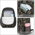 thumbnail image 4 of Camo and Tree Black Pattern 17" Waterproof Oxford School Backpacks for Teens, S-Shape Padded Straps, for School, Travel, Hiking, Camping, 4 of 5