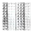 thumbnail image 2 of Benjara BM213473 Wooden 4 Panel Room Divider with Raised Geometric Prism Design - Silver, 2 of 3