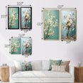thumbnail image 4 of Designart "Apple Blossom Monochromatic gracefulness XXI" Apple Blossom Framed Wall Art Set Of 2 - White Floral Gallery Wall Frame Set For Home Decor, 4 of 7