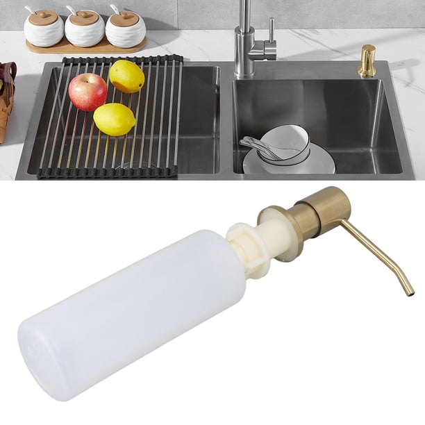 Dispensador De Jabón Para Fregadero De Cocina 300ml Acero Inoxidable 360