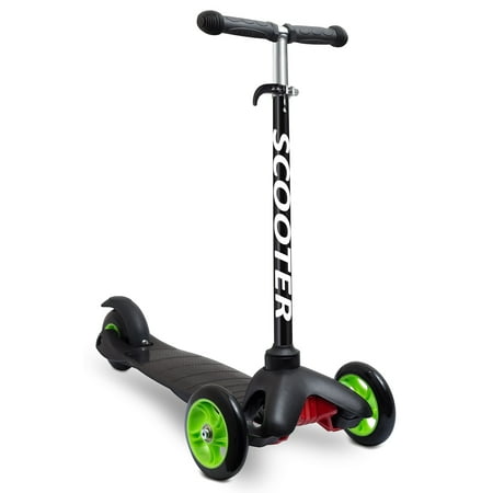 Den Haven Kids Deluxe 3 Wheel Glider Scooter with Kick n Go, Lean 2 Turn, Step 4 Brake - (Best Scooter Wheels In The World)