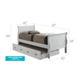 thumbnail image 2 of Glory Furniture Louis Phillipe Twin Trundle Bed in White, 2 of 2