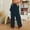 Navy, variant on Muscularfit Men Work Pants Blue Flannel Lounge Streetwear High Waisted Baggy Full Boyfriend Wide-Leg Techwear Pants,L