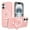 Pink, variant on for iPhone 16 Plus Case with Ring Kickstand, Compatible with MagSafe, Ultra Slim Lightweight Drop Protective Cover, Luxury Shockproof Anti-Scratch Translucent Back Phone Case, Pink