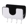 thumbnail image 2 of Wall-mounted Pot Cover Storage Rack Universal Pot Lid Holder Free-perforated Pot Cover Organizer with 4 Hooks for Kitchen Pot Lid Cutting Board, 2 of 9