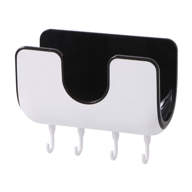 Yuarrent Estante de almacenamiento para tapa de olla montado en la pared Soporte universal para tapa de olla Organizador de tapa de olla perforada libre Almacenamiento y organización del hogar Negro Yuarrent HA028043-01