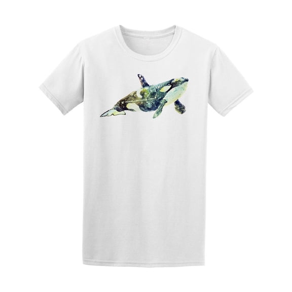 Watercolor Star Whale Orca Tee Men's -Image by Shutterstock