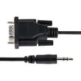 thumbnail image 3 of StarTech 3ft 1m DB9 to 3.5mm Serial Cable for Serial Device Configuration RS232 DB9 Male to 3.5mm for Calibrating via Audio Jack, 3 of 5
