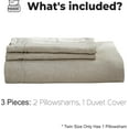 thumbnail image 5 of Simple&Opulence 100% Pure Linen Duvet Cover with Embroidered,Full Size(78"x 86"),3 Pieces Farmhouse Comforter Set with Button Closure,1 Duvet Cover and 2 Pillowshams(Light Grey), 5 of 8