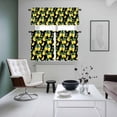 thumbnail image 4 of Lemon Black Kitchen Curtains Sets for Windows 36 Inch Length, Country Fruit Watercolor Farmhouse Plant Rod Pocket Window Treatments Tier Curtains and Valances Set for Bedroom/Bathroom, 4 of 8