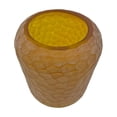 thumbnail image 4 of Bergamo Art 7" Decorative Handmade Patterned Glass Vase in Light Amber, 4 of 7