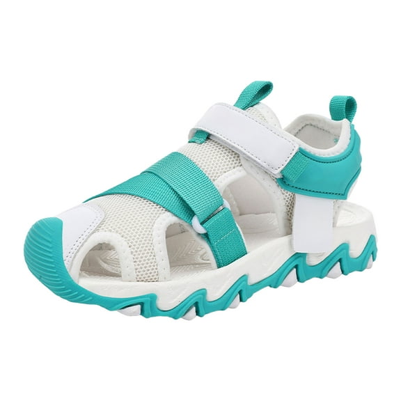 Zanarzt Toddler Boys Sandals Shoes Kid's Boy's Girl's Soft Sole Close Toe Sport Beach Sandals (Toddler/Little Kid) White,US 12