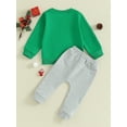 thumbnail image 4 of Bagilaanoe 2Pcs Toddler Baby Boy Christmas Clothes Santa/Elk Embroidery Long Sleeve Sweatshirt Tops + Sweatpants 6M 9M 12M 18M 24M 3T Kids Fall Pants Set, 4 of 9