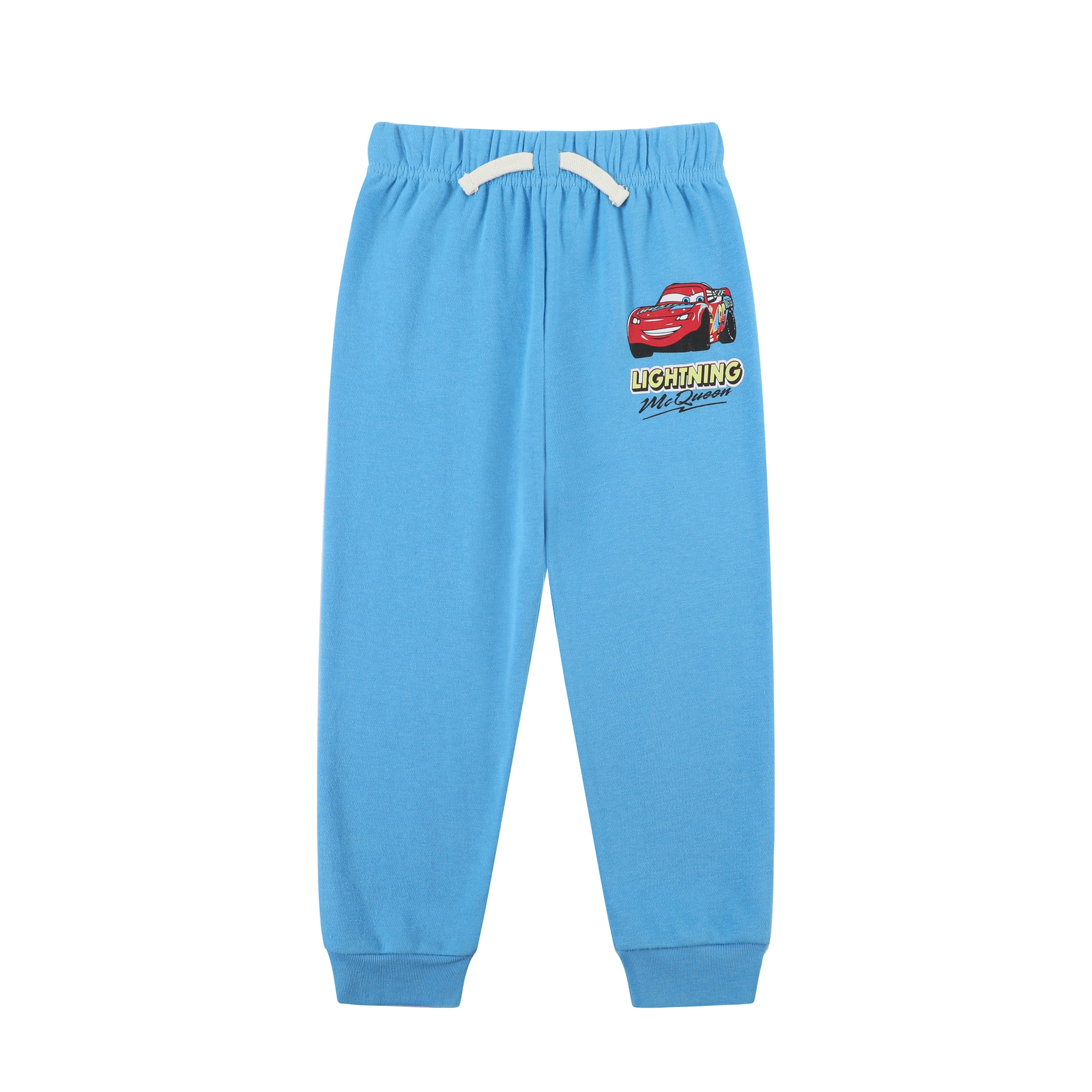 Disney Clothes Baby Boys 4-Piece Set – Cars Outfit Set with Pullover, Tee, Shorts & Pants (White/Black/Blue) – 2T