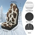 thumbnail image 7 of Uorisanigo 2PCS Car Seat Covers for Front Seats, Plush Automotive Seat Covers, Brown Cow Print Vehicle Seats Protectors Driver Interior Accessories Universal for Most Cars, SUV, 7 of 7