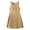 #01 Khaki, variant on Uniform Dresses for Girls Sleeveless Back To School Jumper Dress Crew Neck A-Line Girls Fashion Pleated Dress Khaki