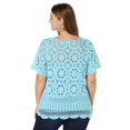 thumbnail image 2 of Roaman's Women's Plus Size Medallion Pattern French Crochet Sweater Top, 2 of 6