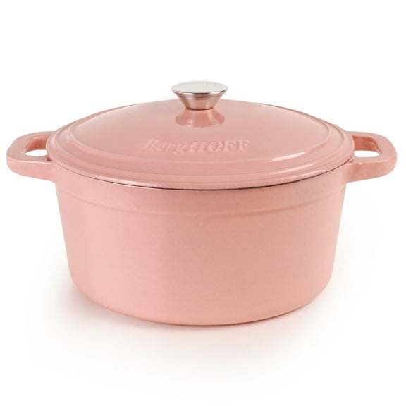 BergHOFF Neo Cast Iron 7qt. Round Dutch Oven 11" with Lid, Pink