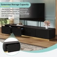 thumbnail image 4 of YWEN TV Console with Storage for TVs Up to 85",Luxury TV Stand with Faux Marble Table Top,Marble TVs Stand Modern,Black Entertainment Center with Gold Base, 4 of 14