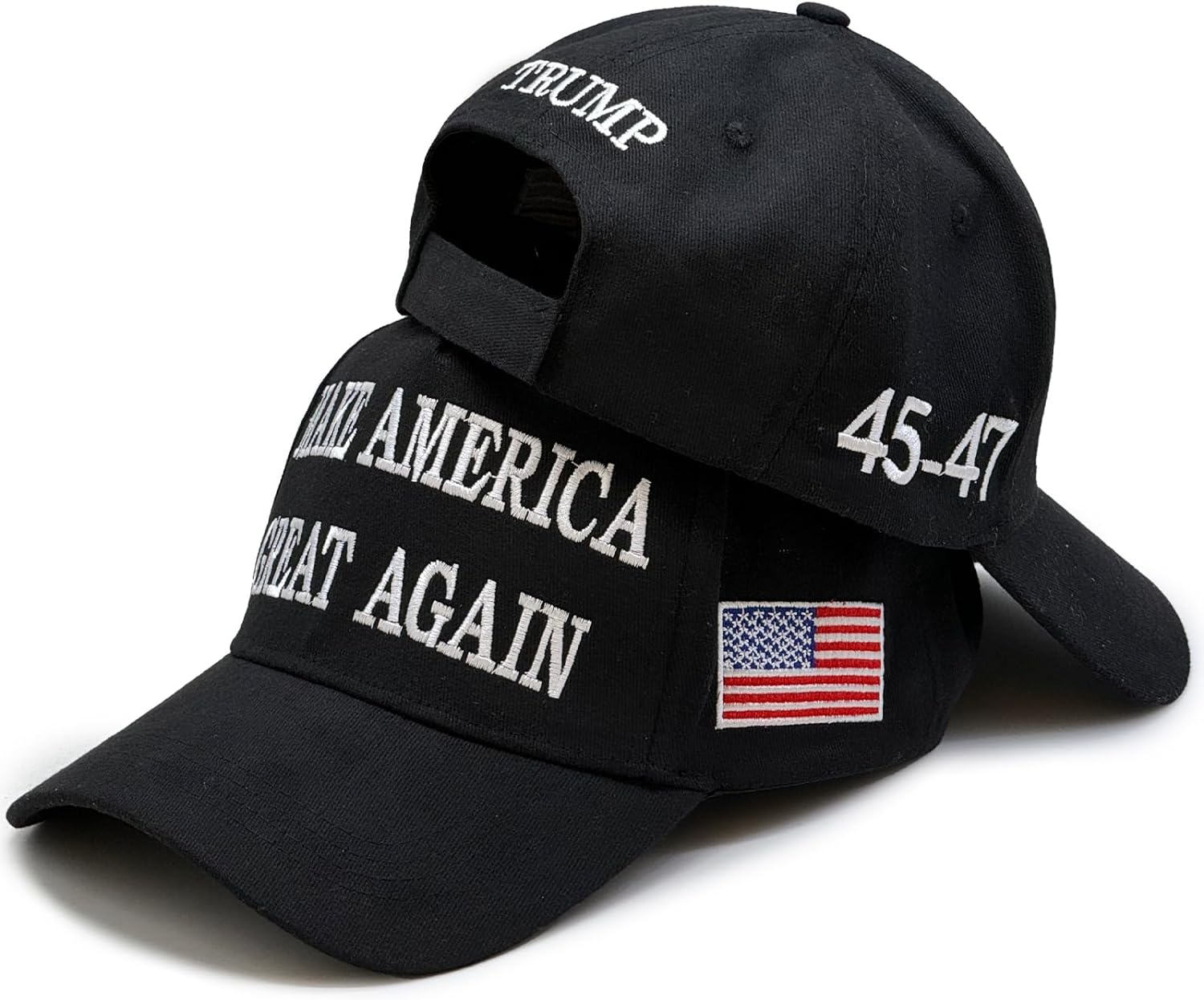 Trump 2024 45 47 MAGA Hat Make America Great Again Donald Trump Slogan with USA Flag Baseball Cap Walmart