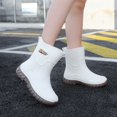 thumbnail image 6 of NexTorq Womens Rain Boots Mid Calf Wellies Thick Sole Waterproof Shoes Non Slip Rubber Footwear Heavy Duty Platform Mud Rainshoes Lightweight Durable Comfort Slip on Outerwear for Outdoor Activity, 6 of 6