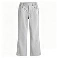 thumbnail image 5 of Uniform Pants for Girls Elastic Waist Flare Leg Girls Grey Uniform Pants Back to School Clothes Size 5-16 Years, 5 of 6