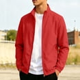 thumbnail image 3 of HAOTAGS Teen Boys Outdoor Jacket（12-19) Long-Sleeve Casual Lightweight Hoodless Sporty Windbreaker Red Size 13, 3 of 9