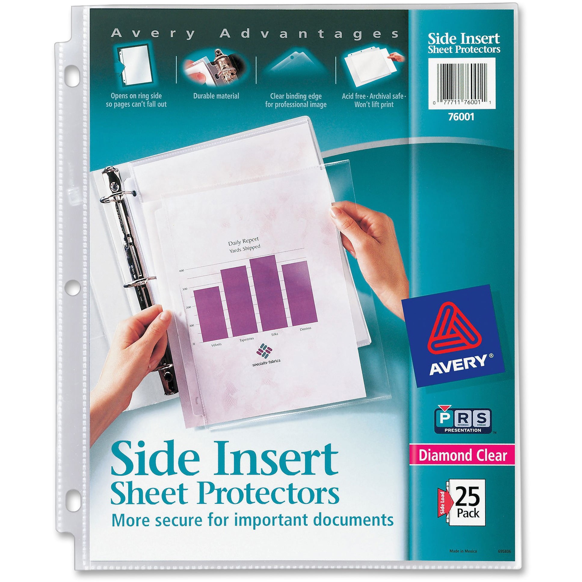 avery secure side load sheet protectors heavy gauge letter walmart clear sheet protectors