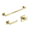 Gold, variant on Mango Tile 3 Piece Heavy Duty Wall Mounted Bathroom Accessories Sets, 24 Inch, Black, Towel Racks for Bathroom, Towel Bar and Toilet Paper Holder Set