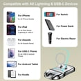thumbnail image 4 of Estación de carga magnética 3 en 1 Cargador rápido de 100 W con USB-C y cable para iPhone, soporte para teléfono, base de carga inalámbrica, 4 of 6