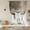 Brown, variant on Grey Abstract Art Tie Up Curtains 45 Inches Long, Kitchen Window Curtains Over Sink, Contemporary Luxury Aesthetics Small Window Curtains Shade Balloon Curtains Valances for Bedroom/Cafe 34"x45"