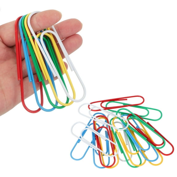 4 Inch Large Paper Clip, 15PCS Big Paper Clip Extra Large Huge Metal Giant Clips Rust-proof Strong Durable Bulk Cute for Home Office Accessories Bookmark, 5 Color