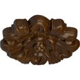 thumbnail image 3 of Ekena Millwork 7 5/8"OD x 1"P Emery Leaf Ceiling Medallion, Hand-Painted Root Beer Crackle, 3 of 7
