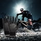 thumbnail image 5 of Guantes de bicicleta Antideslizante completo Pantalla táctil Transpirable Protección solar Choque Negro Cola Guantes de bicicleta, 5 of 7